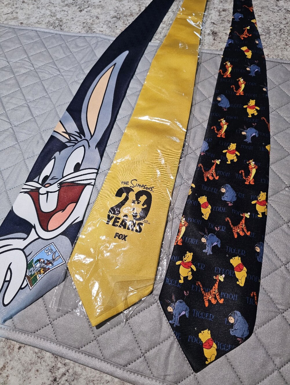 Vintage Yellow Simpsons 20 Years Tie - Licensed Cartoon Accessory